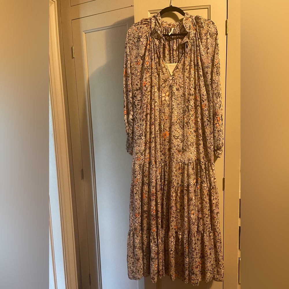 Free People floral maxi dress size medium